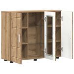 vidaXL Buffet chêne artisanal 55.5 x 29 x 100 cm Bois d'ingénierie