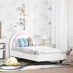 vidaXL Cadre de lit pour tout-petit avec tête de lit Blanc 70 x 140 cm