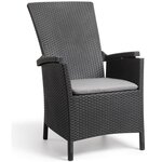 Keter Chaises inclinables de jardin Vermont lot de 2 Graphite