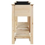 vidaXL Cache-pot de jardin avec étagère Beige 161 x 43 x 76.5 cm