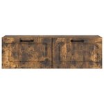 vidaXL Meuble TV mural Chêne fumé 98 x 31 x 30 cm Bois d'ingénierie