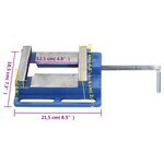 vidaXL Étau pour perceuse à colonne bleu 121 mm fonte