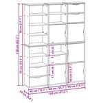 vidaXL Armoires latérales 6 Pièces ODDA blanc 40x24x79 cm bois massif pin