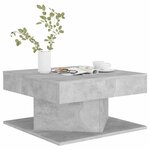 vidaXL Table basse Gris béton 57x57x30 cm Bois d’ingénierie