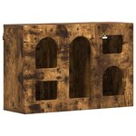 vidaXL Armoire suspendue Chêne fumé 60 x 20 x 40 cm Bois d'ingénierie