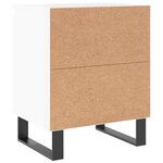 vidaXL Tables de chevet 2Pièces blanc brillant 40x30x50cm bois ingénierie