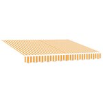 vidaXL Tissu de remplacement pour store pour cadre de 3.5x2 m Jaune et blanc