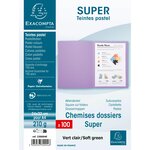 Paquet de 100 chemises JURA 250 en carte 240 grammes vert clair EXACOMPTA