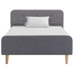 vidaXL Cadre de lit Gris clair Tissu 100 x 200 cm