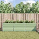 vidaXL Jardinière Vert pastel 195 x 100 x 45 cm Acier galvanisé