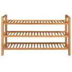 vidaXL Étagère à chaussures avec 3 étagères 100x27x60 cm Chêne massif
