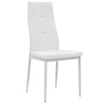 vidaXL Chaises à manger lot de 6 blanc similicuir