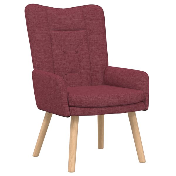 Fauteuil Relaxant VidaXL en Tissu Rouge Vin