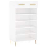 vidaXL Armoire à chaussures blanc 60x35x105 cm bois d'ingénierie