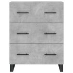 vidaXL Buffet gris béton 69 5x34x90 cm bois d'ingénierie