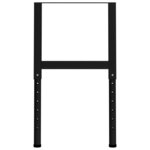 vidaXL Cadres d'établi réglables 2 Pièces Métal 55x(69-95 5) cm Noir