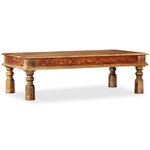 vidaXL Table basse Bois et de manguier 110x60x38 cm