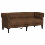 vidaXL Canapé Marron 182 5 x 74 5 x 74 5 cm Polyester