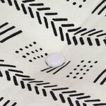 Vidaxl poufs et tapis 3 pcs tissu à rayures