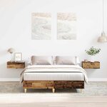 vidaXL Cadre de lit sans matelas vieux bois 120x200 cm bois ingénierie