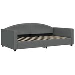 vidaXL Lit de jour gris foncé 100x190 cm tissu