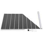 vidaXL Ensemble de panneau de clôture WPC 446x(105-186) cm Noir
