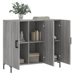 vidaXL Buffet sonoma gris 90x34x80 cm bois d'ingénierie