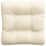 vidaXL Coussins de siège 4 Pièces Crème 40 x 40 cm