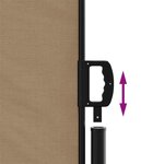 vidaXL Auvent latéral rétractable taupe 220x1200 cm