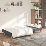 vidaXL Canapé-lit à 2 places gris clair tissu