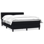 vidaXL Sommier à lattes de lit avec matelas noir 140x210 cm velours