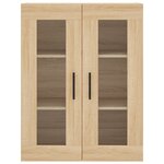 vidaXL Buffet haut Chêne sonoma 69 5x34x180 cm Bois d'ingénierie