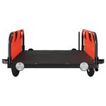 vidaXL Remorque de vélo orange tissu oxford et fer