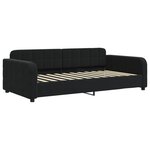 vidaXL Lit de jour avec gigogne et matelas noir 90x200 cm velours