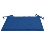 vidaXL Ensemble à manger d'extérieur pliable avec coussin 3 Pièces Teck