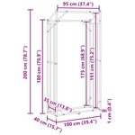 vidaXL Portant de bois de chauffage et housse de pluie acier galvanisé