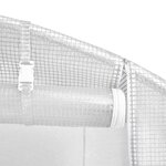 vidaXL Serre avec cadre en acier blanc 90 m² 18x5x2 3 m