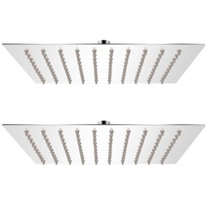 vidaXL Pomme de douche plongeante 2 Pièces Acier inoxydable 20x20 cm