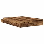 vidaXL Cadre de lit avec rangement Bois ancien 236.5 x 140 x 31.5 cm