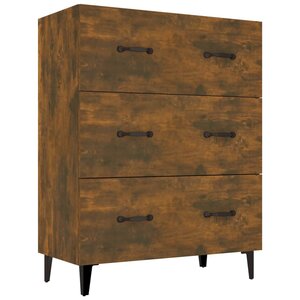 vidaXL Buffet chêne fumé 69 5x34x90 cm bois d'ingénierie