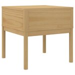 vidaXL Table de chevet FLORO marron cire 55x55x54 cm pin massif