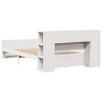 vidaXL Lit bibliothèque sans matelas blanc 140x200 cm bois pin massif