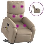 vidaXL Fauteuil inclinable de massage électrique cappuccino similicuir