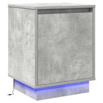 vidaXL Cabinet de chevet avec 2 Pièces Gris béton 39 x 34.5 x 50 cm