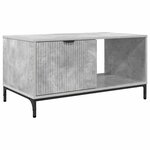 vidaXL Table basse Gris béton 90 x 49 x 46 cm Bois d'ingénierie