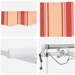 vidaXL Auvent Rétractable Jaune  Orange 450 × 300 cm Tissu  Métal