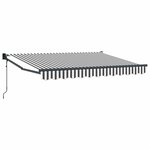 vidaXL Auvent rétractable Anthracite et blanc 3 5 x 2 m