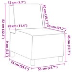vidaXL Fauteuil avec oreiller 2 Pièces Gris clair 55 cm Cuir suédé faux
