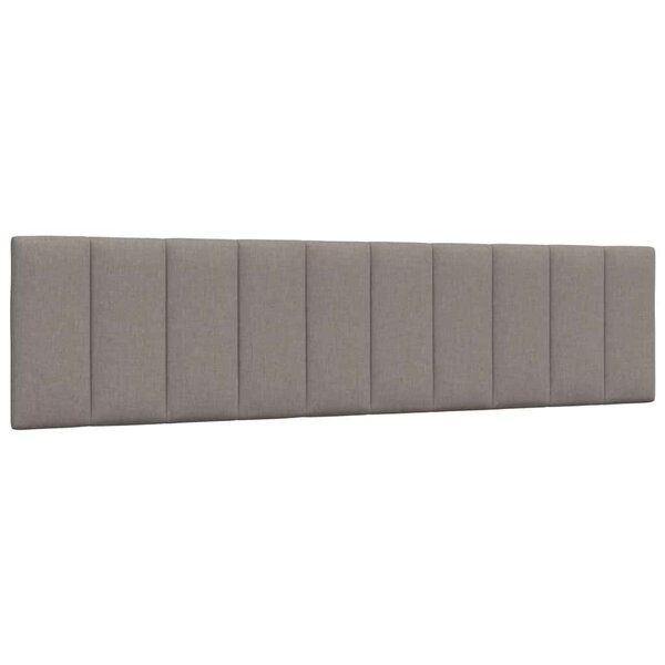 vidaXL Coussin de tête de lit taupe 200 cm tissu