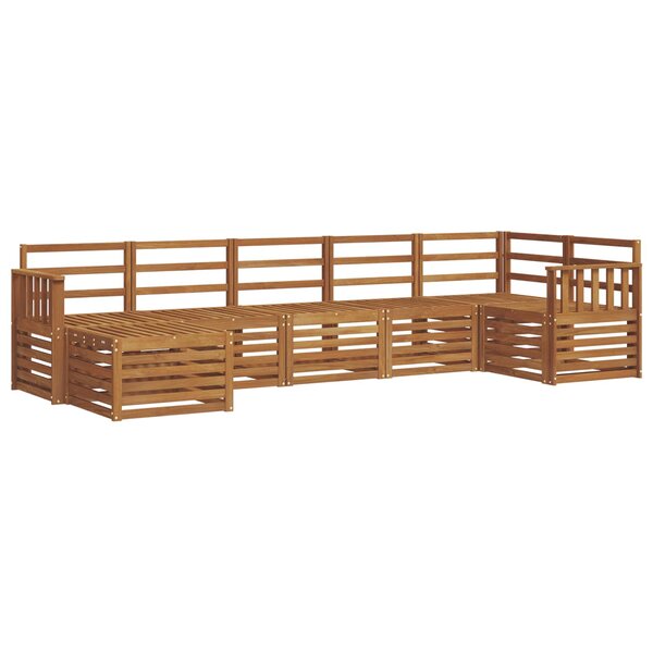 vidaXL Ensemble de canapés d'extérieur 7 pc Naturel